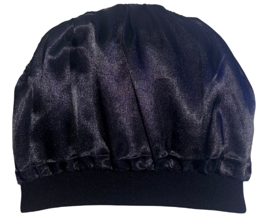 'UNSHAKEN' Black satin lined beanie